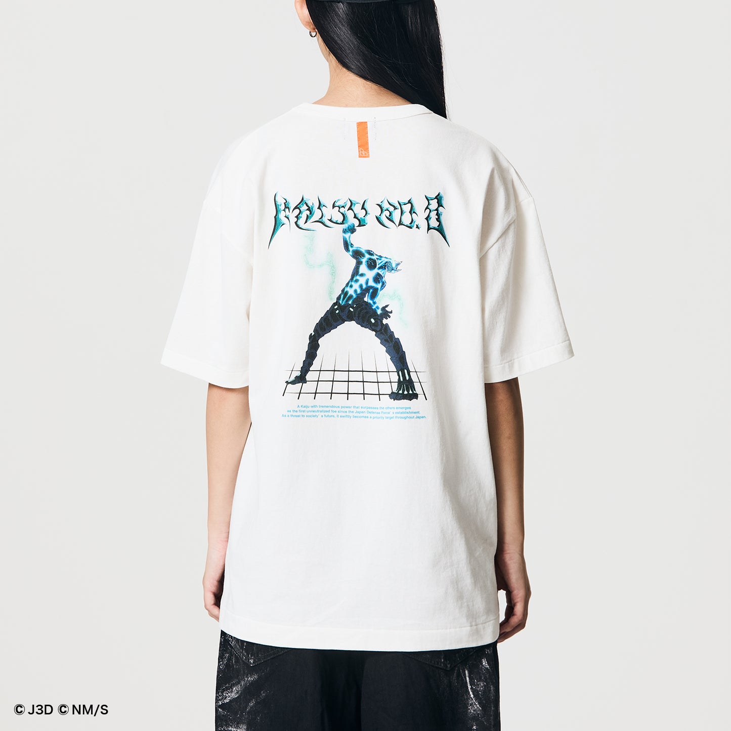 Nocturnal 怪獣８号 3DFont  Basic Tee（White）